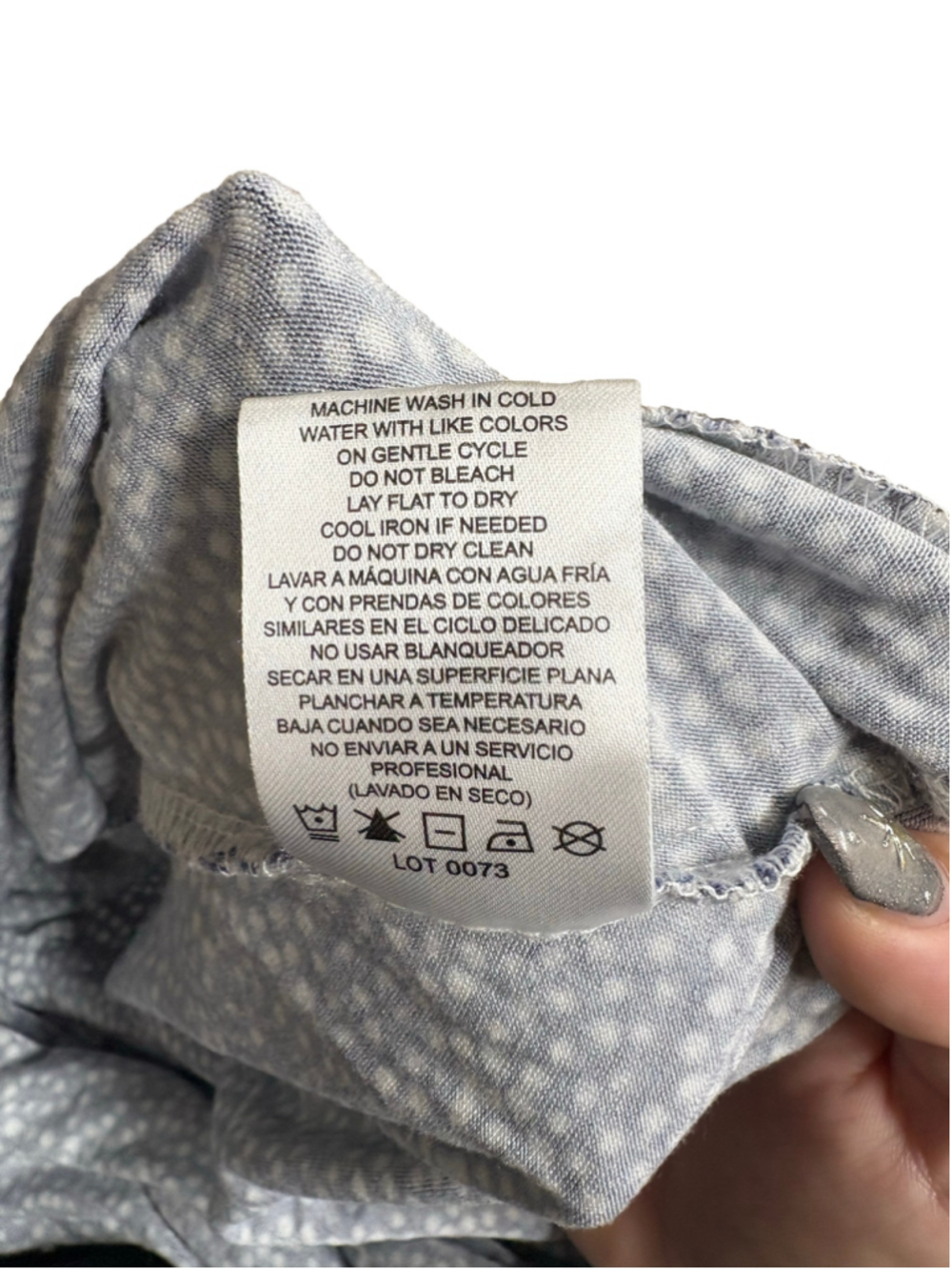 Women's Hilary Radley Midi Skirt XL Blue White Polka Dot - Picture 5 of 5